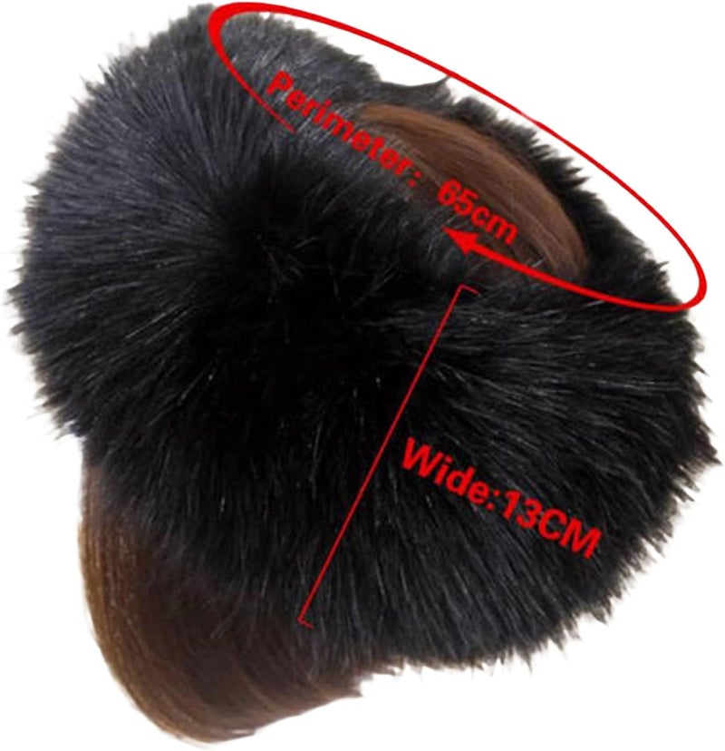 PMIYS Womens Faux Fur Hat Winter Russian Hats Warm Skiing Hat Fluffy Earmuff Hat - Image 5